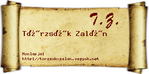 Törzsök Zalán névjegykártya