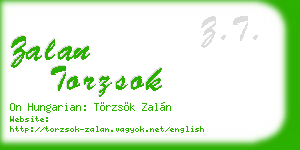 zalan torzsok business card