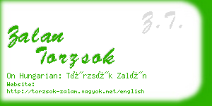 zalan torzsok business card